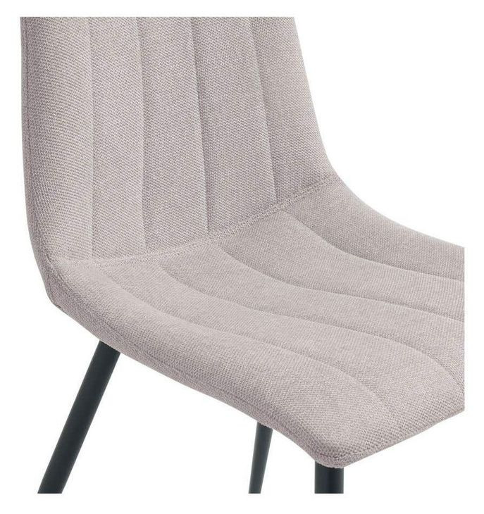 Alibi Beige Performance Fabric Upholstered Dining Chair Set of 2