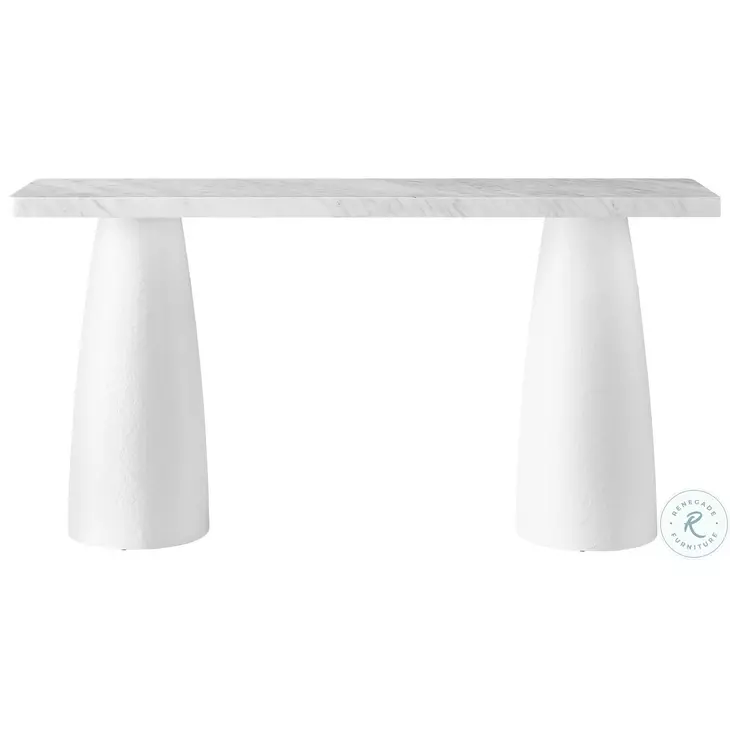 Solace White Carrara Console Table