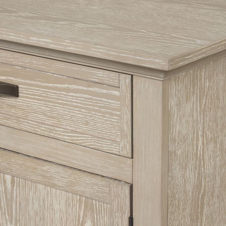 Gwendolyn Cerused Taupe 2 Doors Server with USB Charging