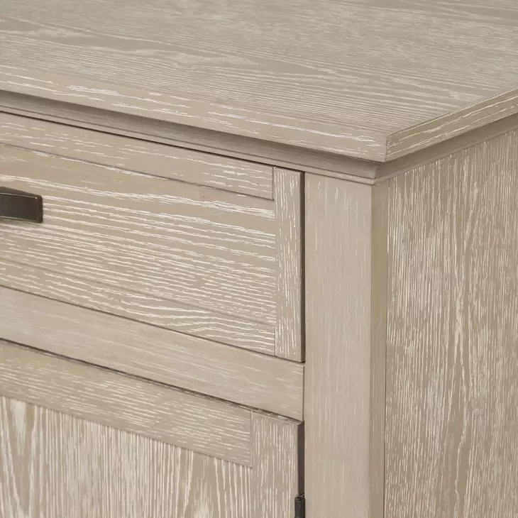 Gwendolyn Cerused Taupe 2 Doors Server with USB Charging