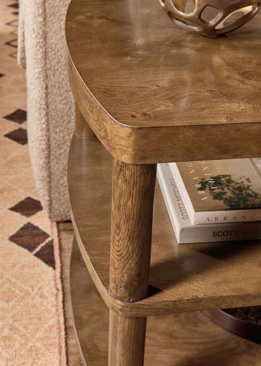 Mosaic Rich Golden Brown Rectangular Romano End Table