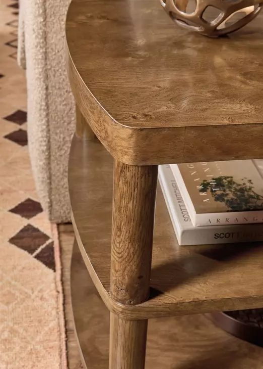 Melange Rich Golden Brown Rectangular Romano End Table
