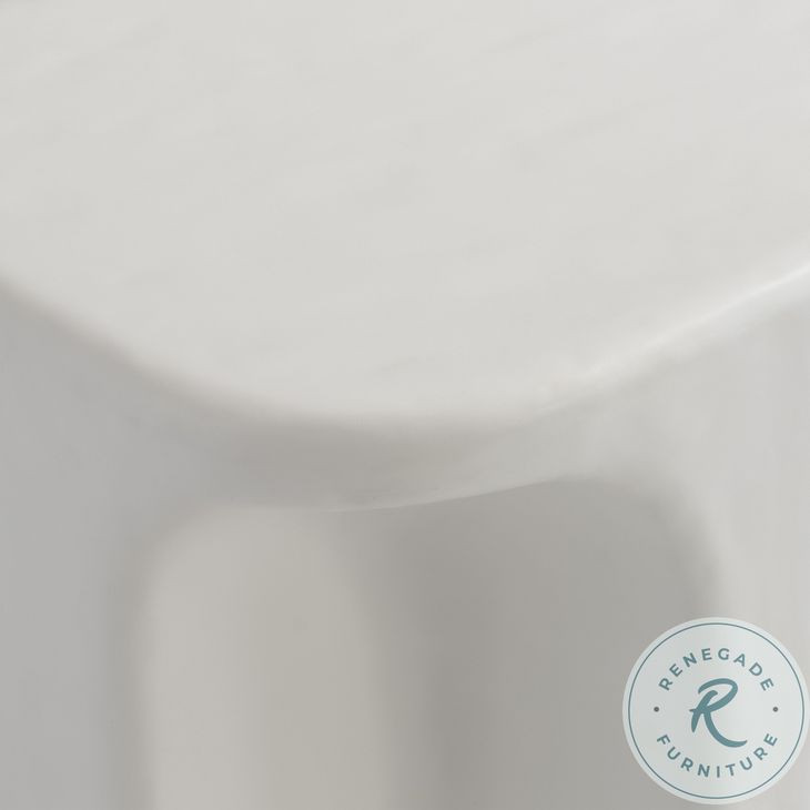 Lennox Chalky White Square Outdoor Side Table