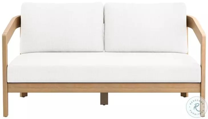 Wesley White Performance Fabric Outdoor Patio 59" Loveseat
