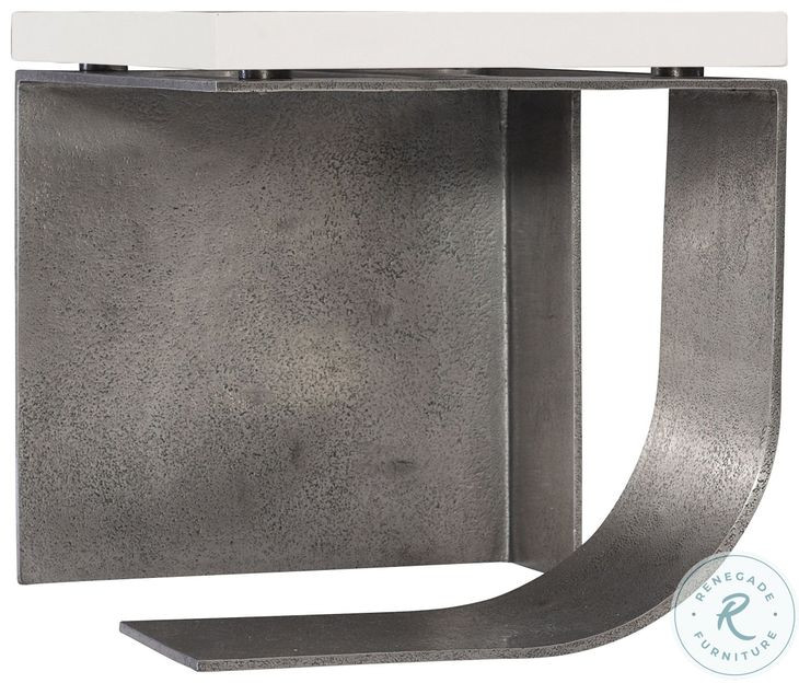 Catalina White Plaster And Graphite Bunching Table