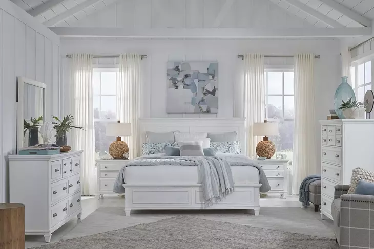 Harborwick White Dove Panel Bedroom Set