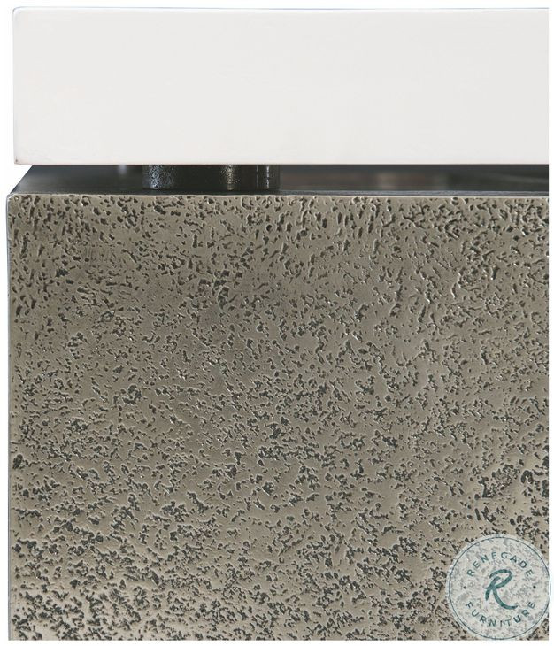 Catalina White Plaster And Graphite Bunching Table