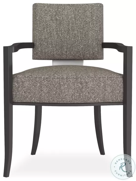 Reserved Seating Gray and Seal Skin Arm Chair