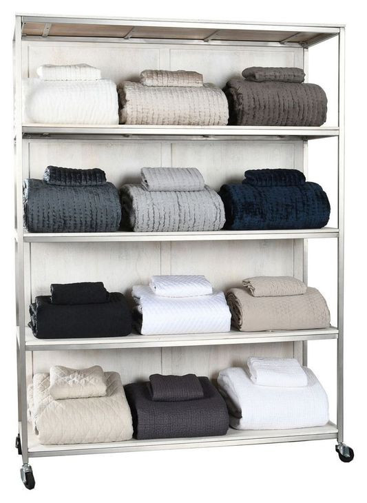 Claremont Silver Storage Rack with Casters