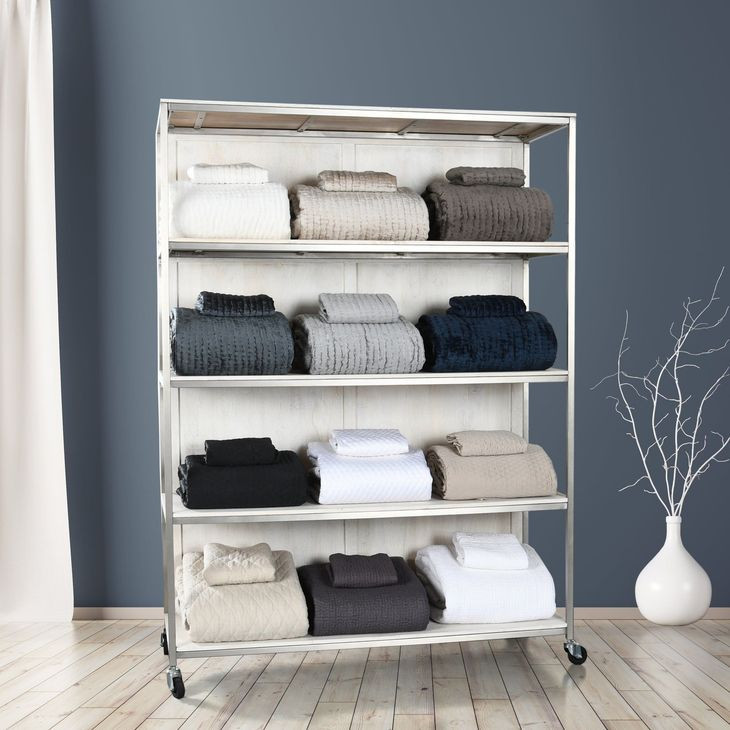 Claremont Silver Storage Rack with Casters