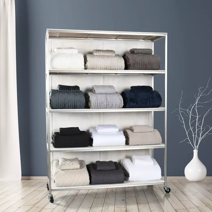 Claremont Silver Storage Rack with Casters