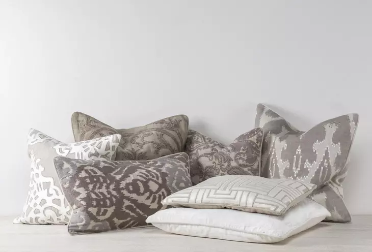 Adore Fae Gray Square Accent Pillow Set of 2