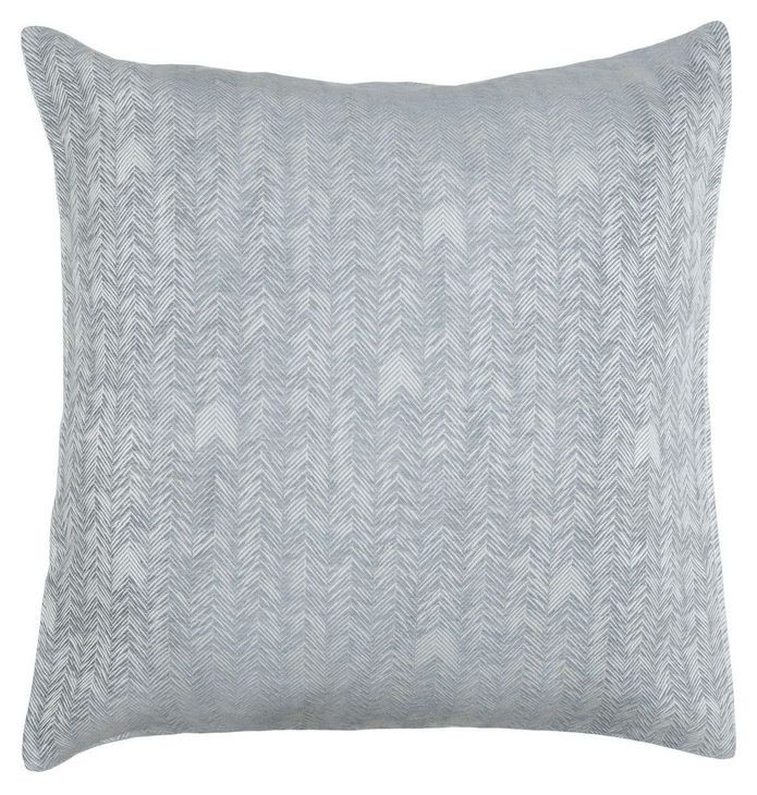 French Herringbone Storm Euro Sham