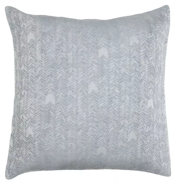 French Herringbone Storm Euro Sham