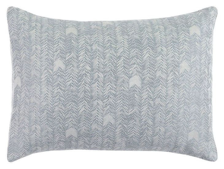 French Herringbone Storm Standard Sham