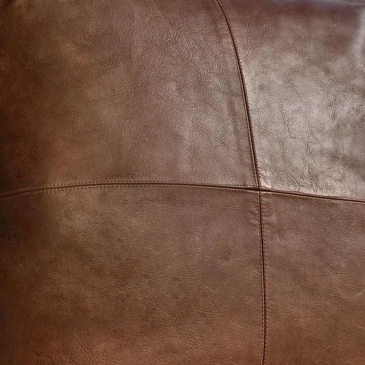 Soco Leather Kona Brown 22 x 22" Accent Pillow
