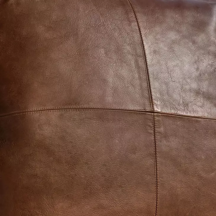 Soco Leather Kona Brown 22 x 22" Accent Pillow Set of 2