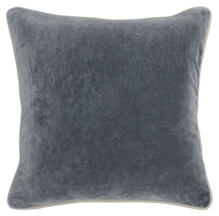 Heirloom Velvet Stone Gray 18 x 18" Accent Pillow