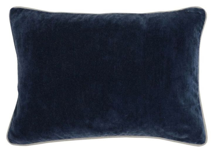 Heirloom Velvet Navy Rectangular Accent Pillow