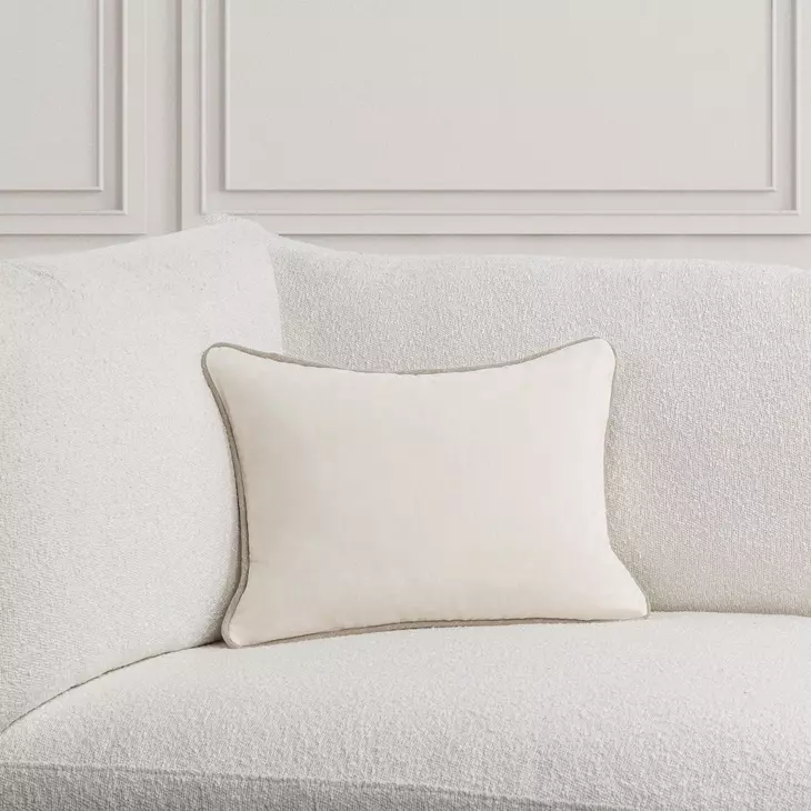 Heirloom Velvet Ivory Rectangular Accent Pillow Set of 2