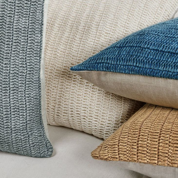 Macie and Rina Ivory Square Accent Pillow