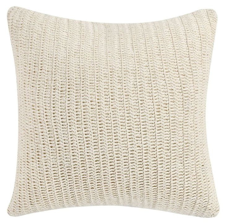 Macie and Rina Ivory Square Accent Pillow