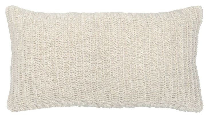 Macie and Rina Ivory Rectangular Accent Pillow