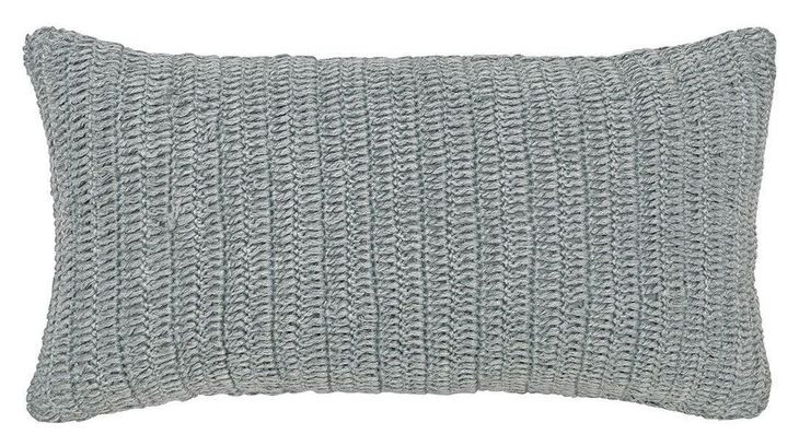 Macie and Rina Stone Gray Rectangular Accent Pillow
