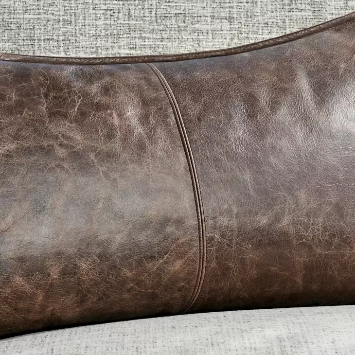 Soco Leather Parsons Cocoa Rectangular Accent Pillow Set of 2