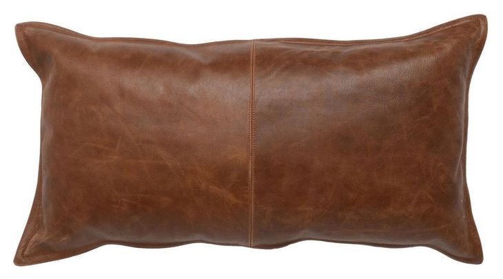 Soco Leather Kona Brown Rectangular Accent Pillow
