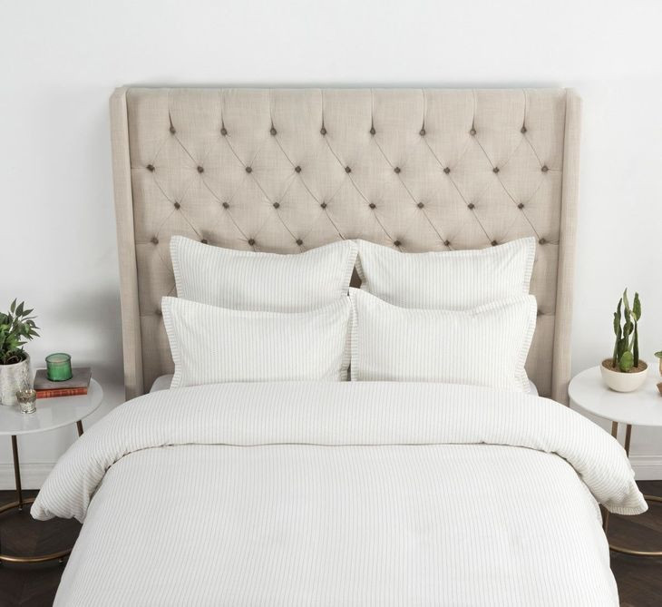 Karina Ivory and Gray Queen Duvet