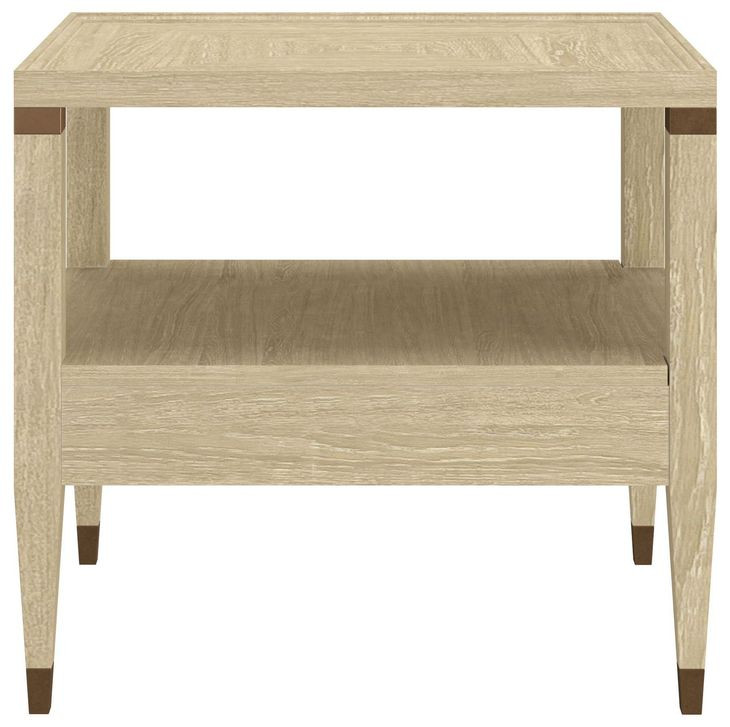 Eave Sundrenched Oak Rectangular 2 Drawer End Table