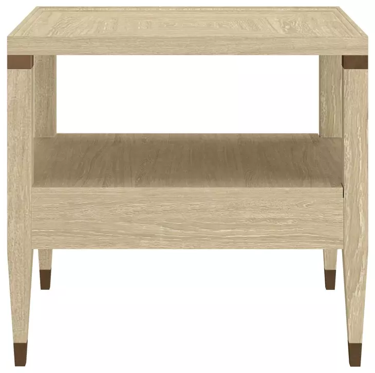 Eave Sundrenched Oak Rectangular 2 Drawer End Table