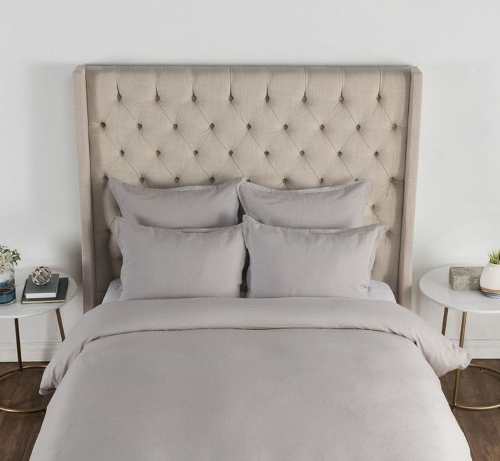 Arcadia Dove Gray Queen Duvet