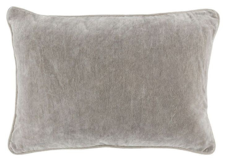 Heirloom Velvet Silver Rectangular Accent Pillow