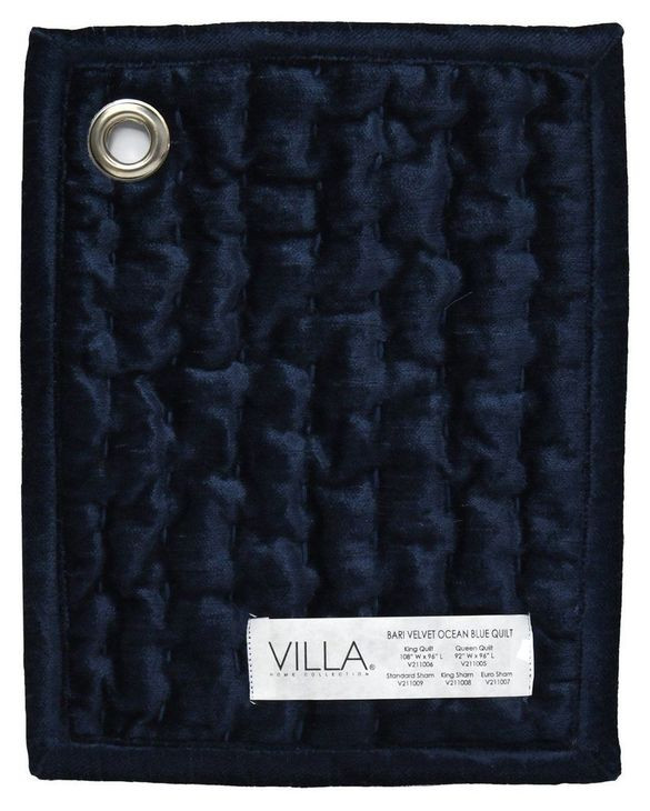 Bari Velvet Ocean Blue Swatch Quilt