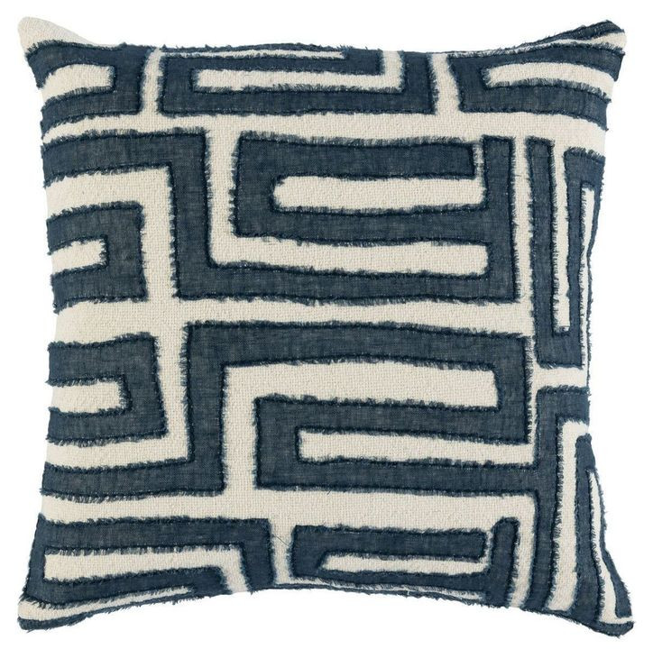 Villa Classics Mateo Azul Blue Square Accent Pillow Set of 2