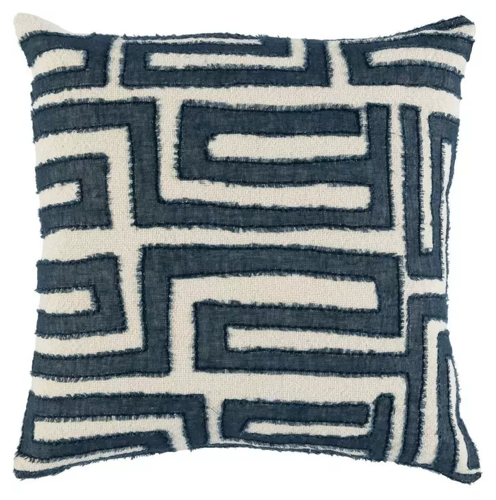 Villa Classics Mateo Azul Blue Square Accent Pillow Set of 2