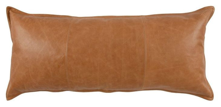 Soco Leather Dumont Chestnut 16 x 36" Accent Pillow