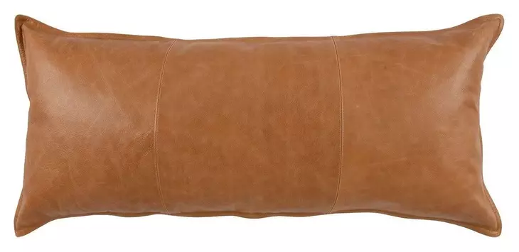 Soco Leather Dumont Chestnut 16 x 36" Accent Pillow