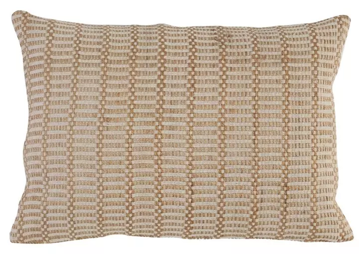Affinity Haven Gold and Ivory Rectangular Accent Pillow Set of 2