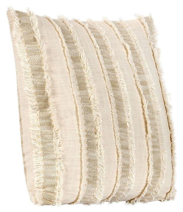 Affinity Nenna Natural and Ivory Square Accent Pillow