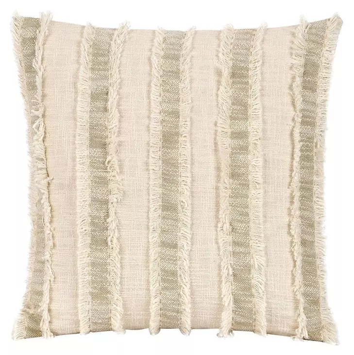 Affinity Nenna Natural and Ivory Square Accent Pillow Set of 2