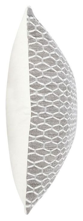 Intrigue Neville Gray Square Accent Pillow