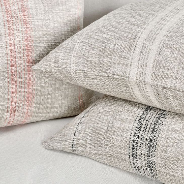 Repose Ria Natural and Black Square Accent Pillow