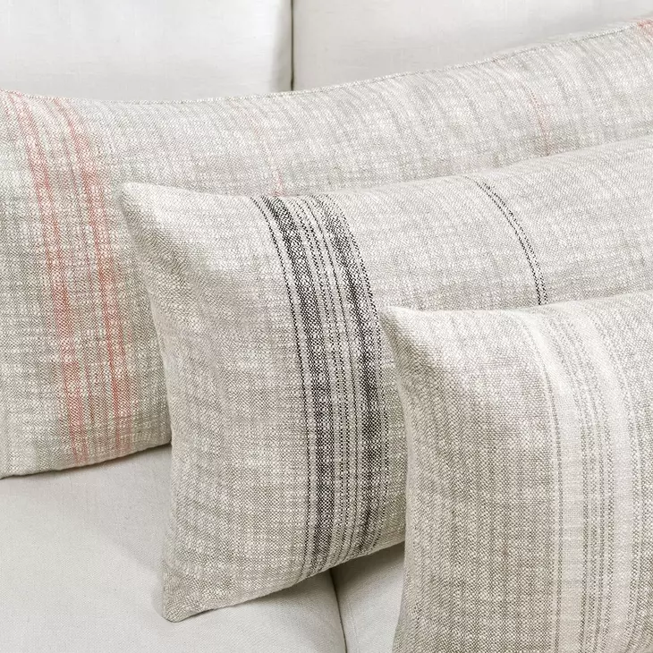 Repose Ria Natural and Black Rectangular Accent Pillow
