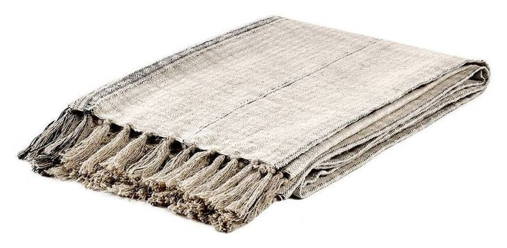 Throws Ria Natural and Black Throw