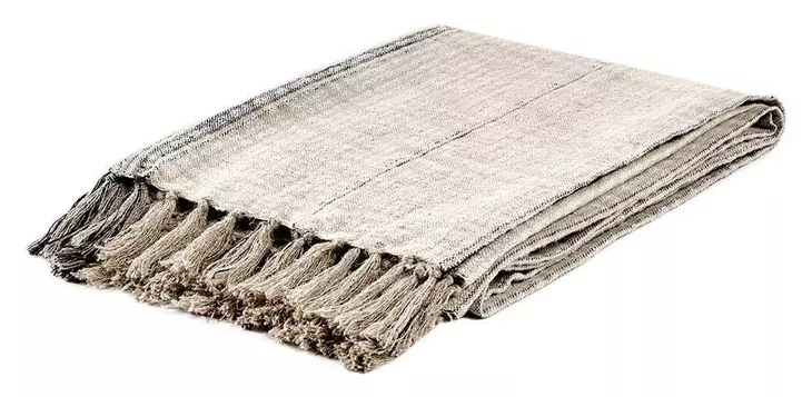 Throws Ria Natural and Black Throw