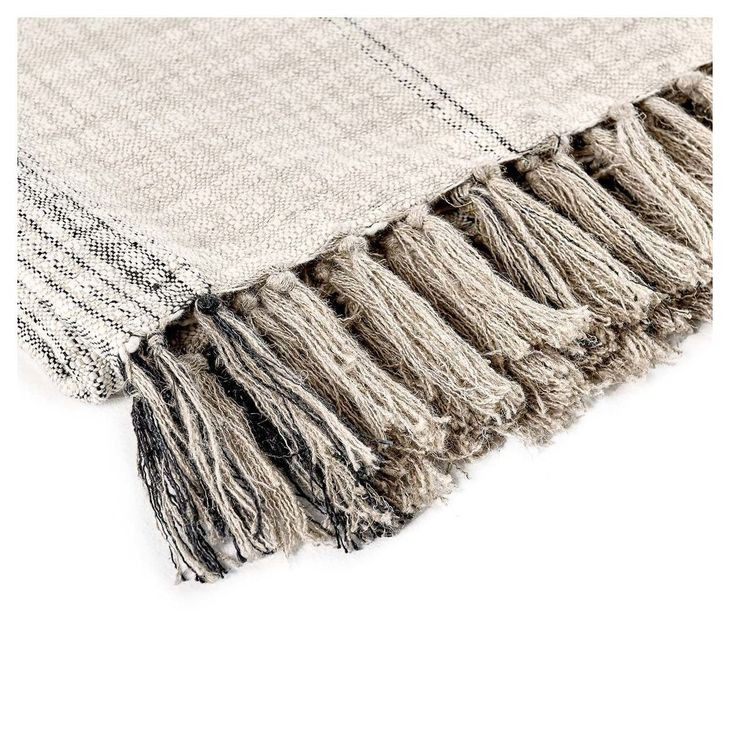 Throws Ria Natural and Black Throw