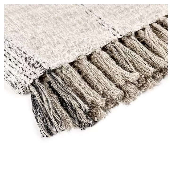 Throws Ria Natural and Black Throw